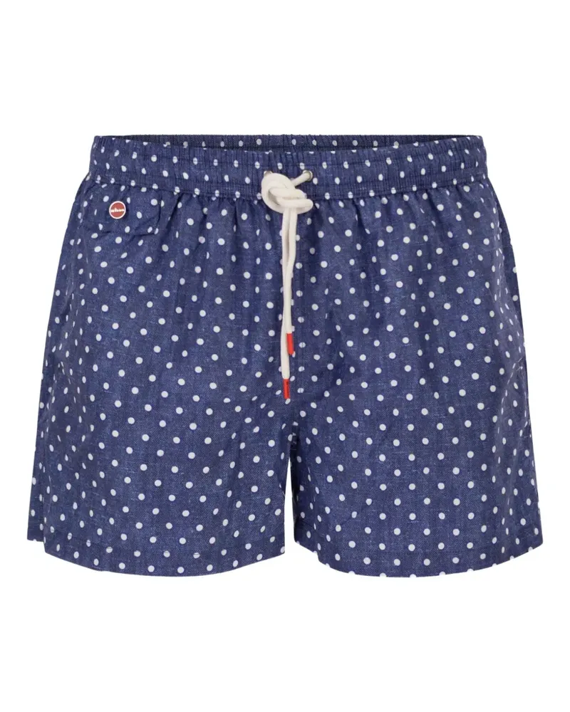Kiton patterned swim shorts - Blau Blau