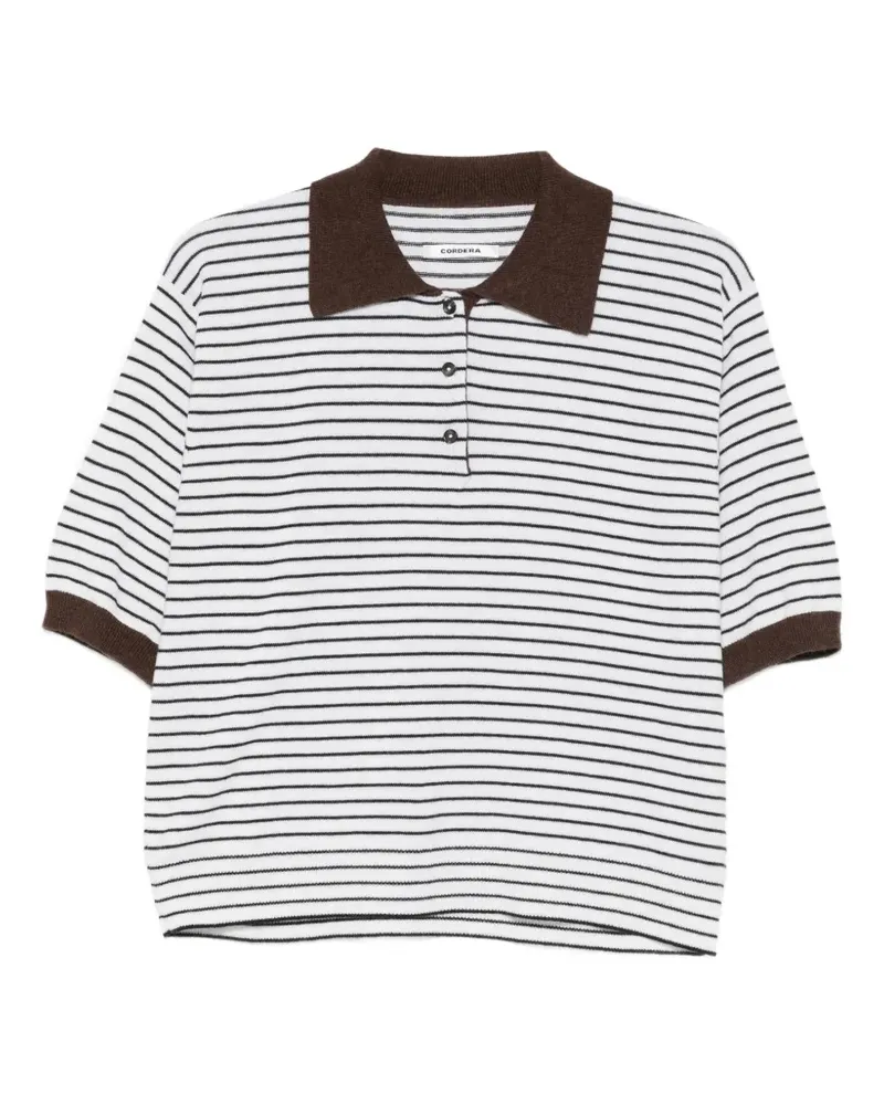 CORDERA striped polo shirt - Weiß Weiß