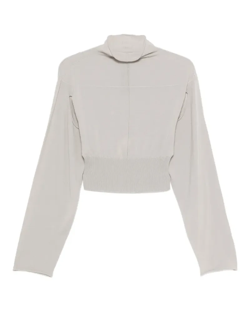 Rick Owens Con mock-neck cropped sweater - Grau Grau
