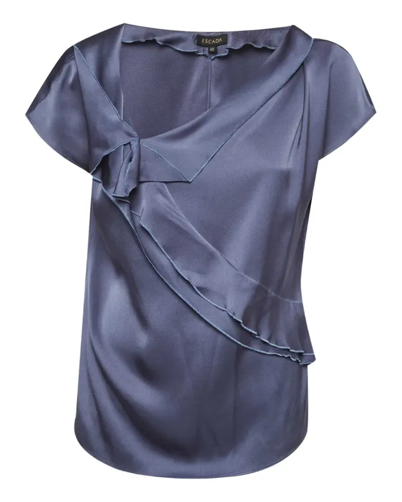 Escada Nanett ruffle top - Blau Blau