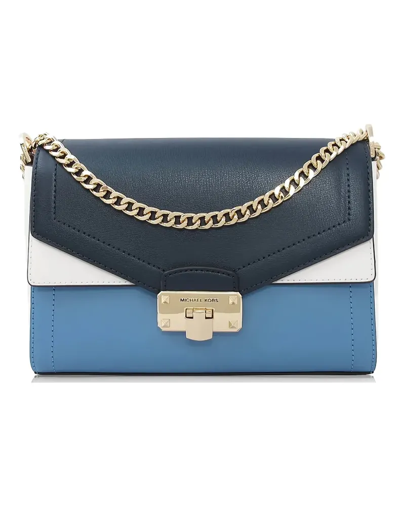 Michael Kors medium Kinsley colour-block leather shoulder bag - Blau Blau