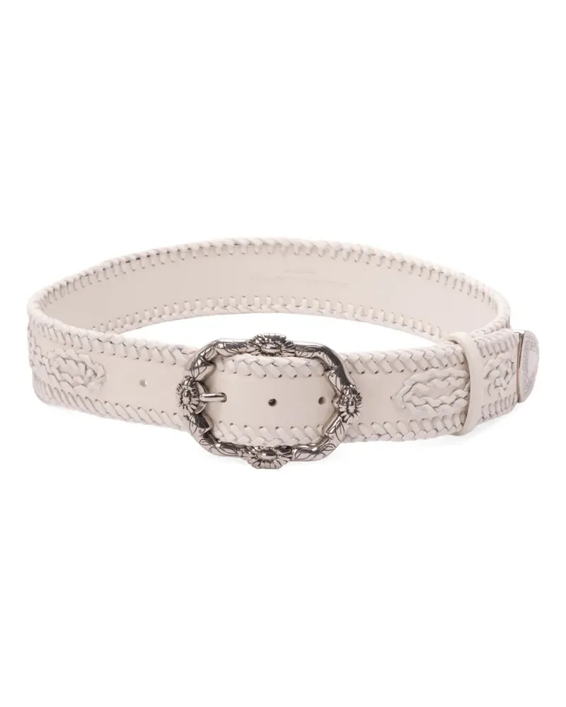 Ermanno Scervino floral-buckle belt - Weiß Weiß