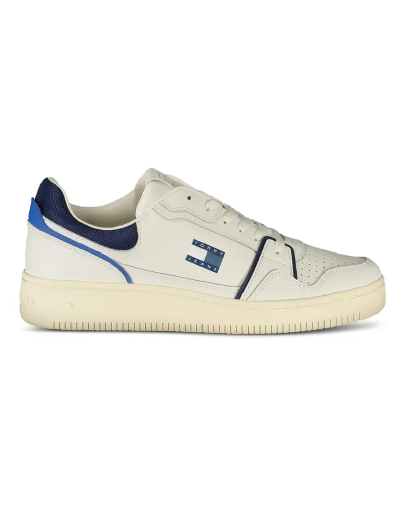 Tommy Hilfiger logo-patch perforated sneakers - Weiß Weiß