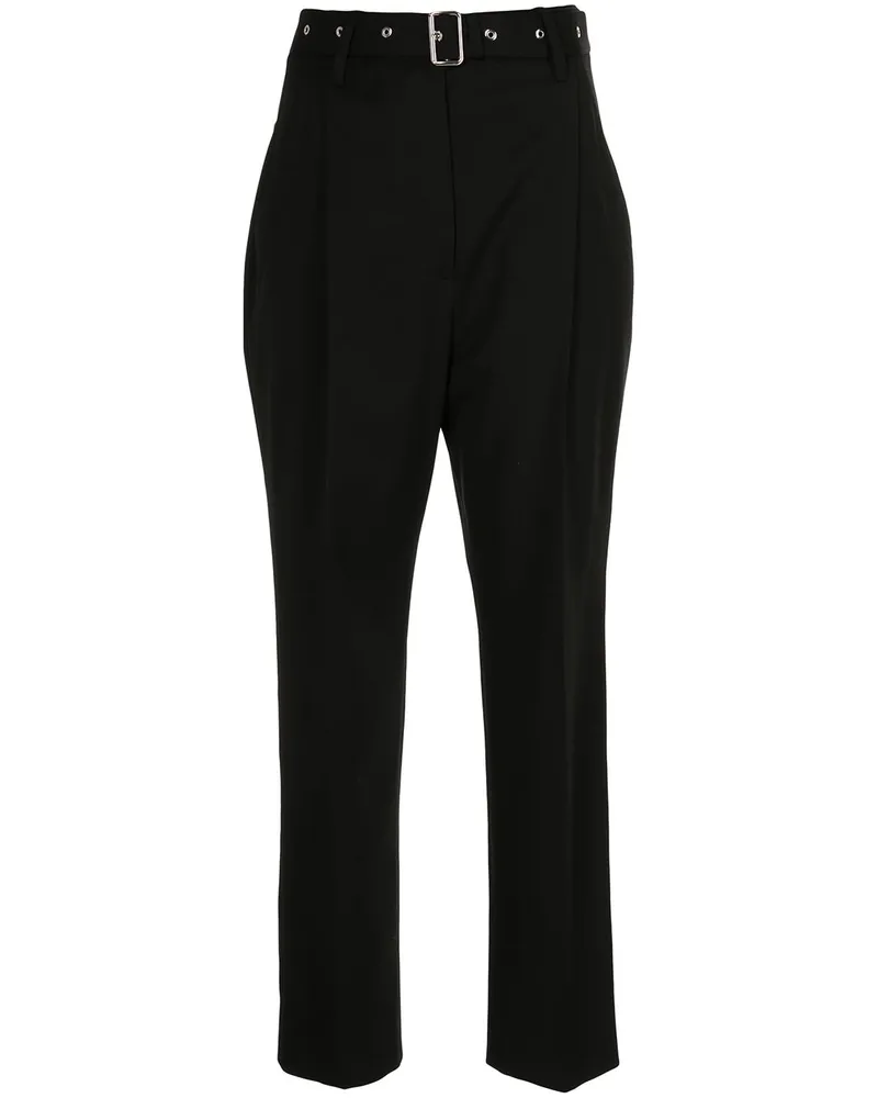 Proenza Schouler Cropped-Tapered-Hose - Schwarz Schwarz