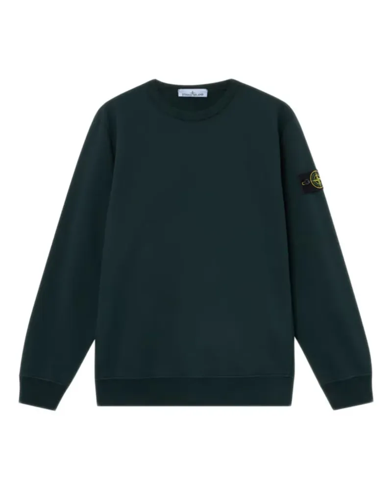Stone Island 6100049 brushed organic-cotton fleece sweatshirt - Grün Grün