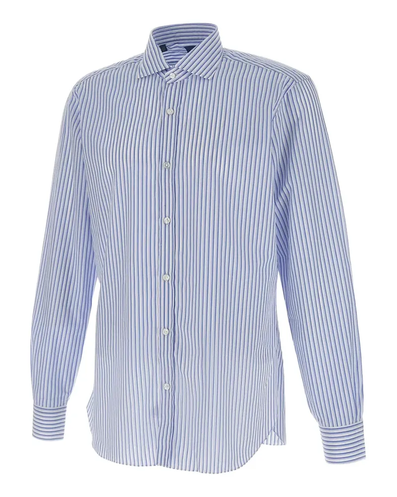 BARBA Gestreiftes Hemd - Blau Blau