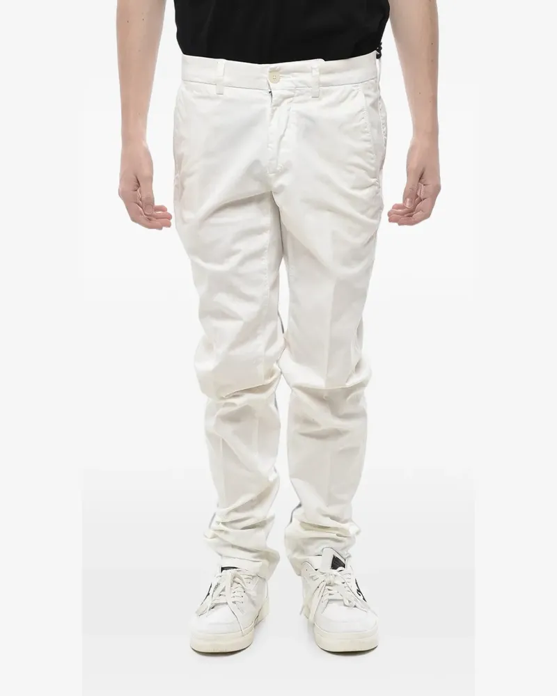 Corneliani cotton twill chino trousers - Weiß Weiß