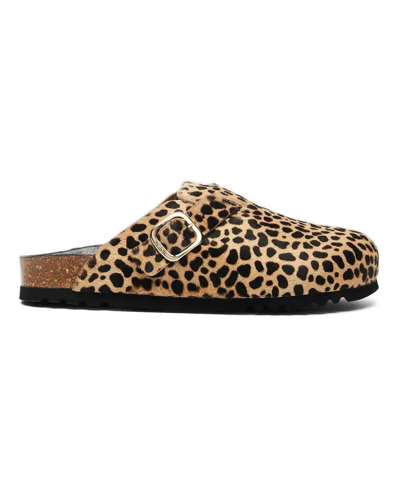 Scholl Fae Mules mit Leoparden-Print - Nude Nude