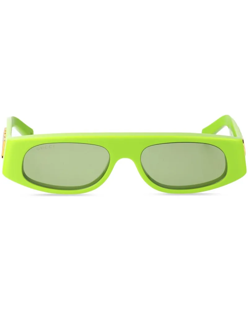 Gucci Sonnenbrille mit Logo - Grün Grün