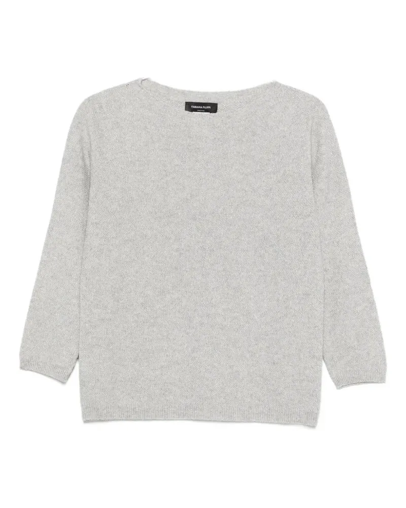 Fabiana Filippi boat-neck three-quarter sleeve sweater - Grau Grau