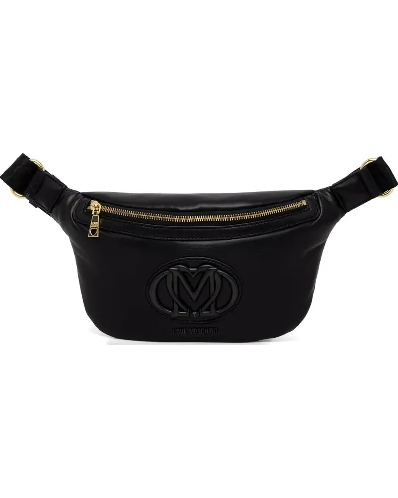 Moschino logo-plaque belt bag - Schwarz Schwarz