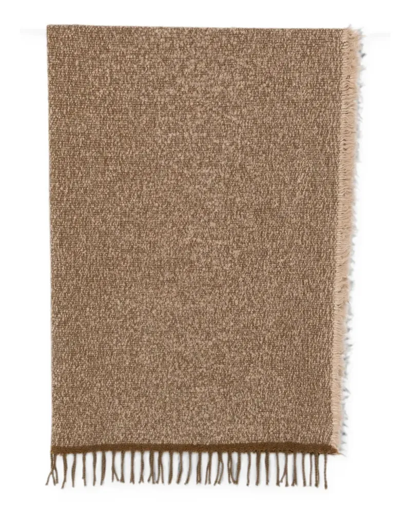 Uma Wang fringed bouclé scarf - Braun Braun