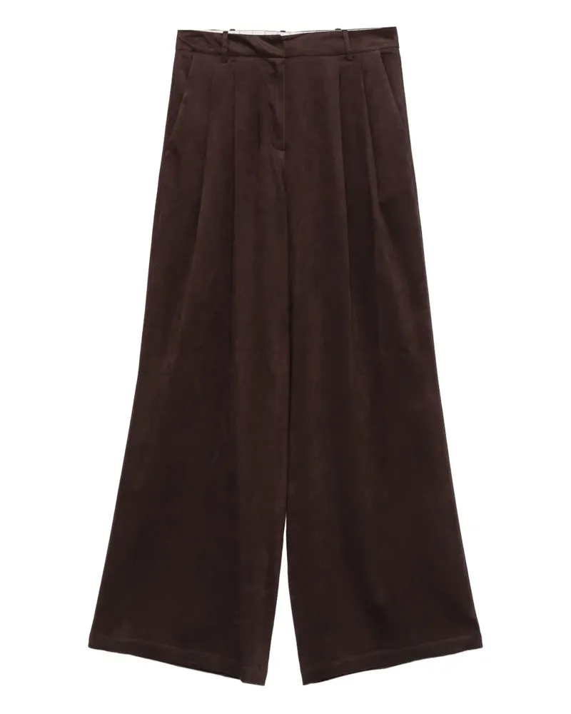 ALYSI Hose mit Faltendetail - Braun Braun