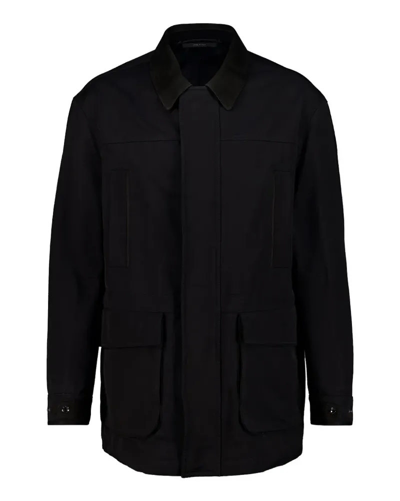 Tom Ford twill collar field jacket - Schwarz Schwarz