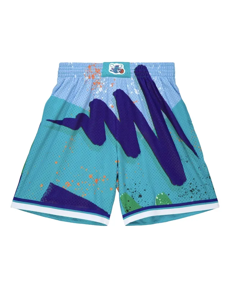 Mitchell & Ness NBA Charlotte Hornets 1992" Hyper Hoops Swingman Basketball-Shorts - Blau Blau
