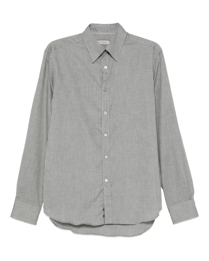 Canali Klassisches Hemd - Grau Grau