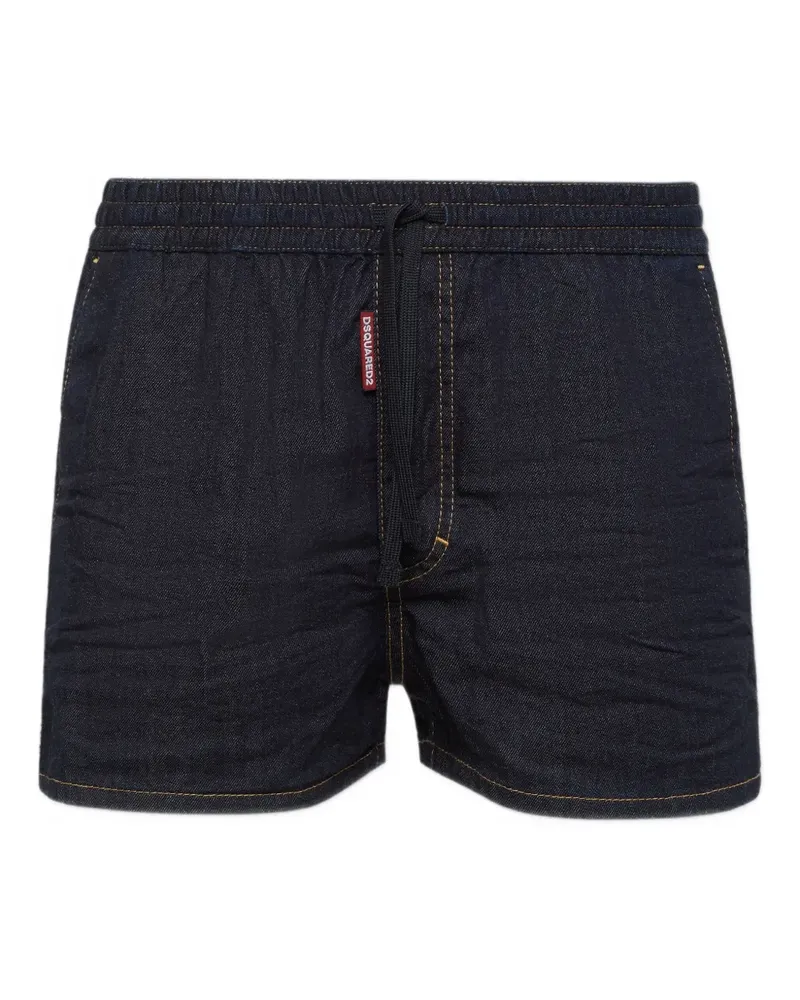 Dsquared2 Jeans-Shorts mit Logo-Schild - Blau Blau