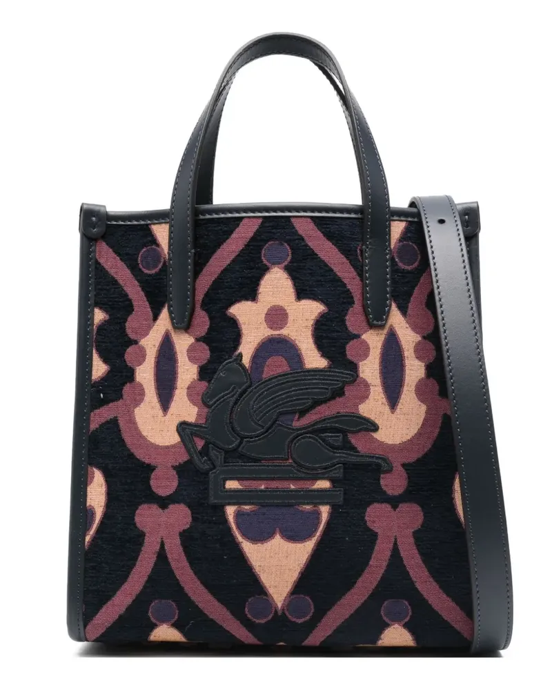 Etro Tote Bag mit Pegaso-Patch - Blau Blau