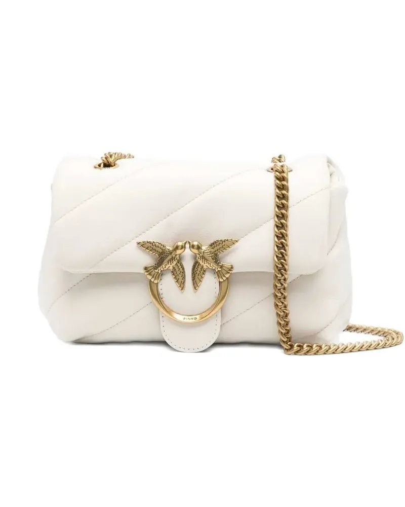 Pinko Love Birds Schultertasche - Weiß Weiß