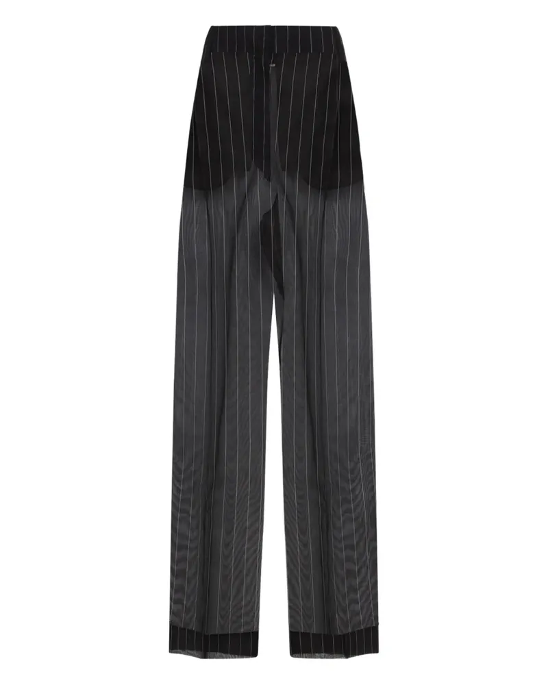 KHAITE Semi-transparente Hose - Schwarz Schwarz