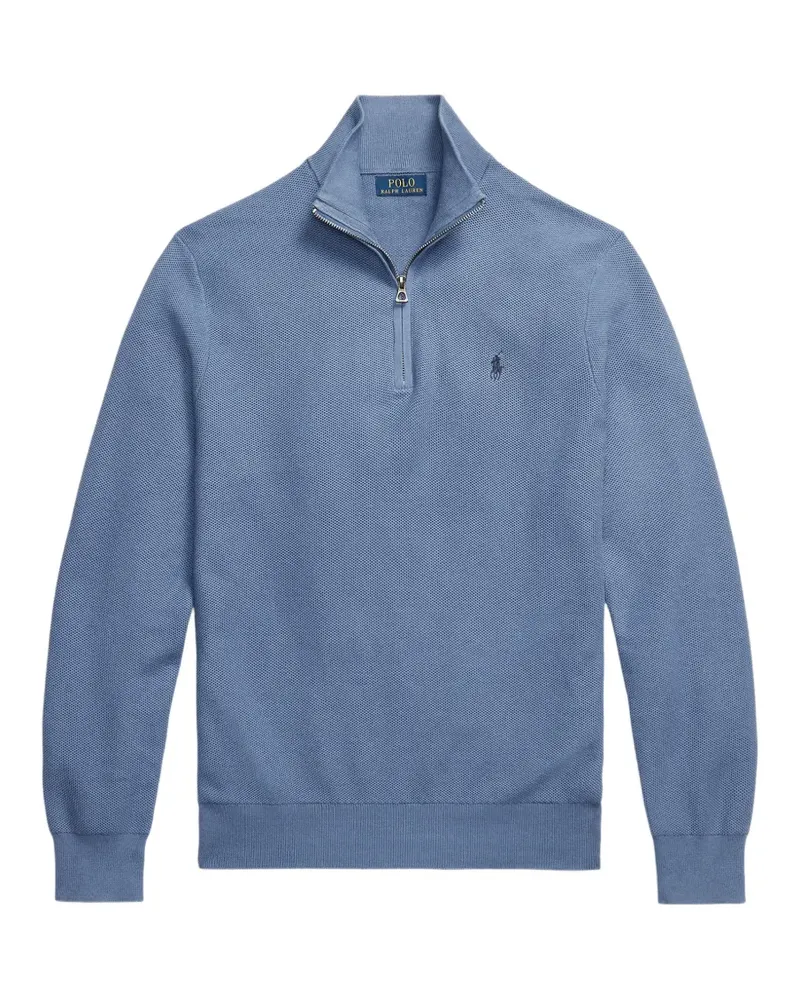 Ralph Lauren Pullover mit kurzem Reißverschluss - Blau Blau