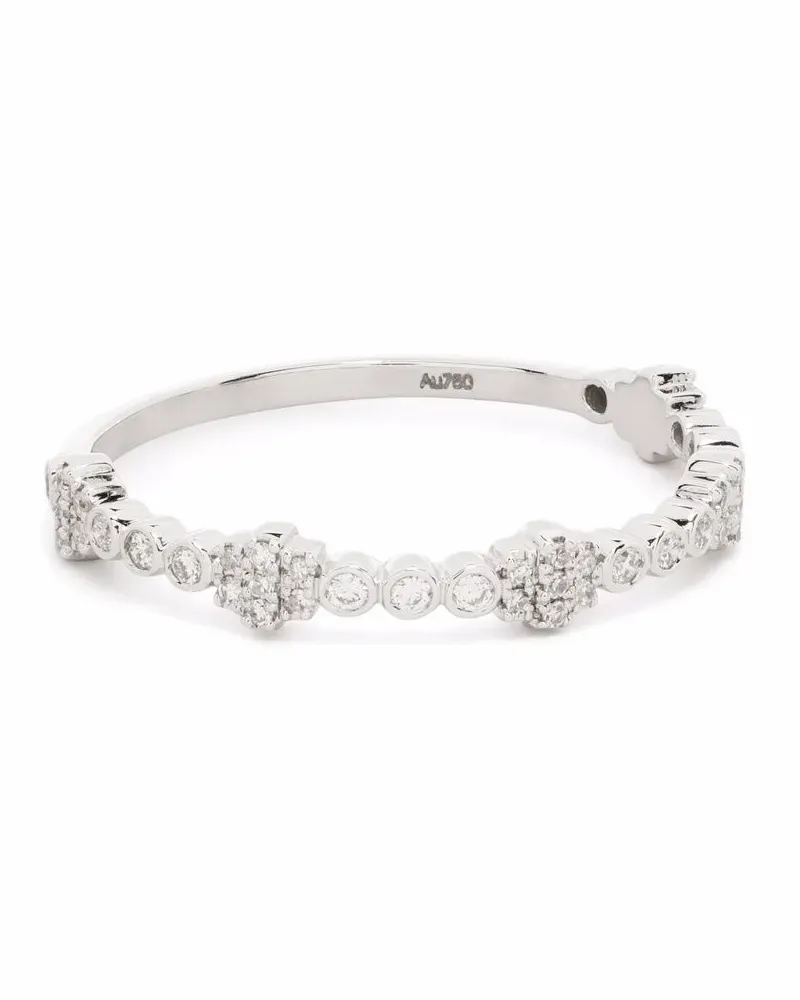 DJULA 18kt Weißgoldring mit Diamanten - Silber Silber