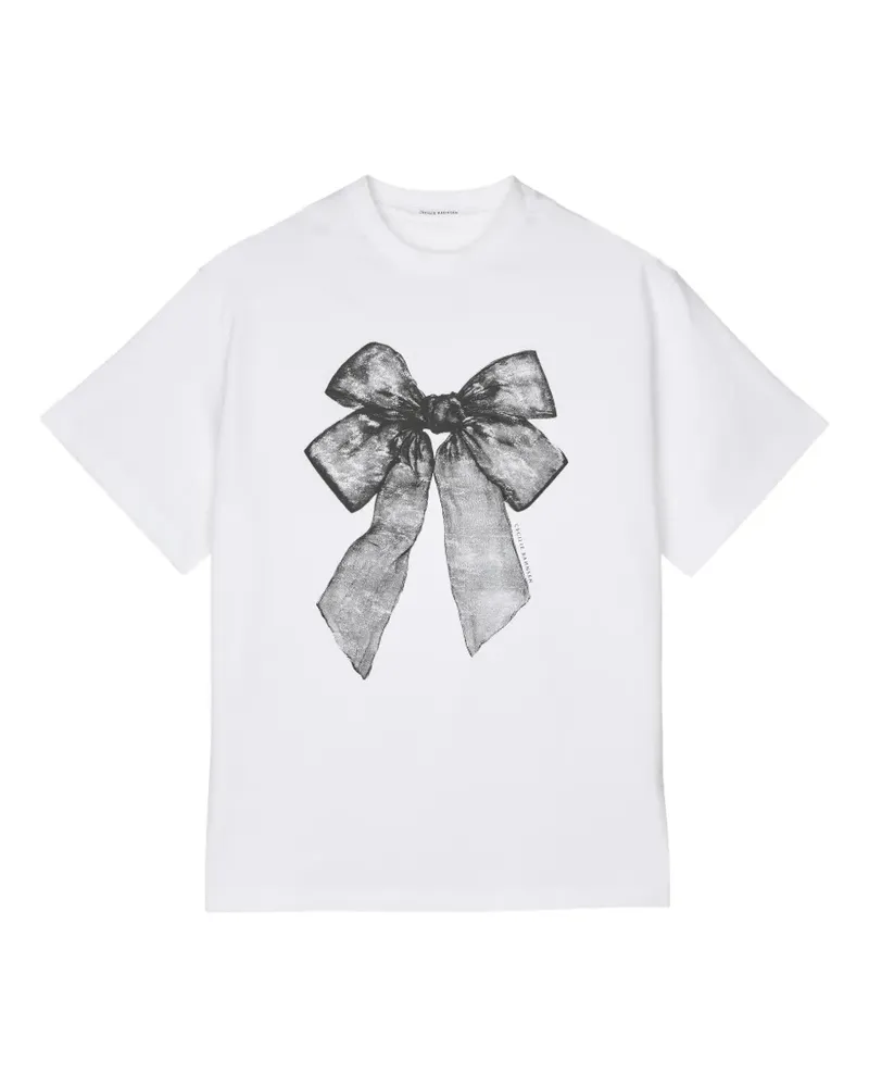 Cecilie Bahnsen Dorothy bow-print T-shirt - Weiß Weiß