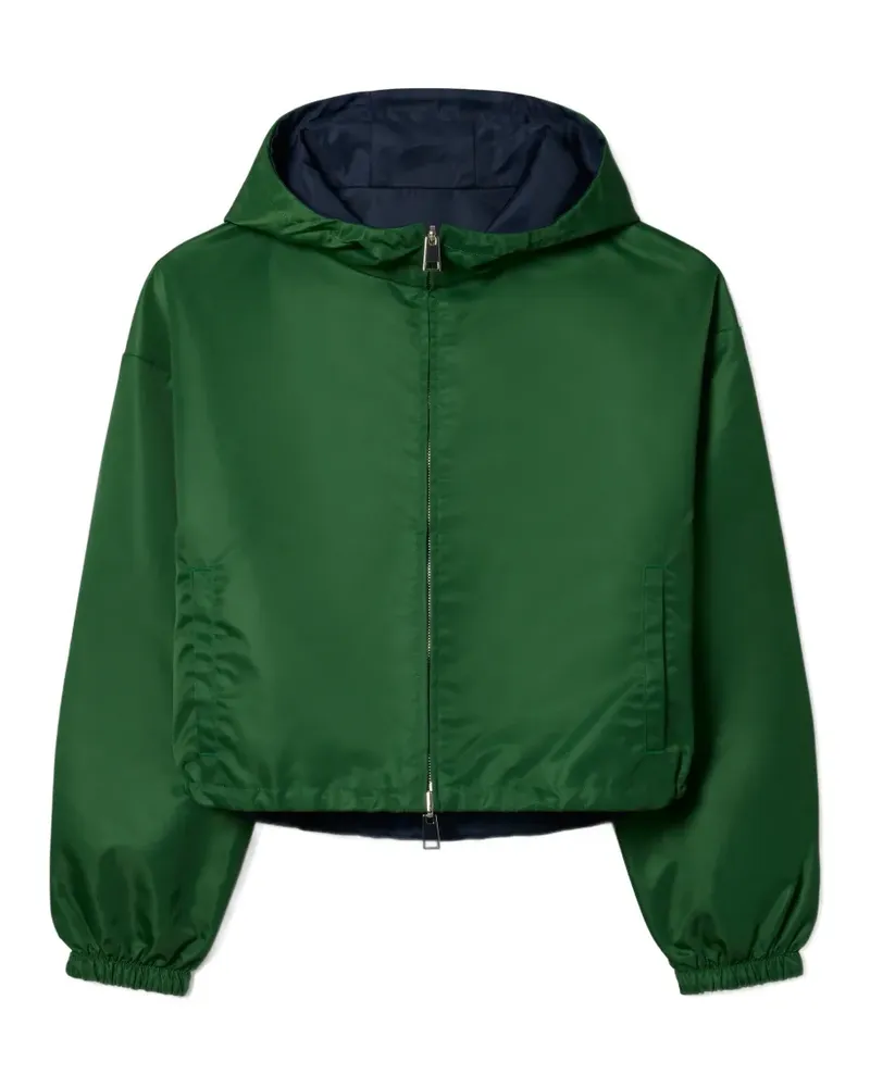 Tory Burch Kurze, wendbare Nylonjacke - Grün Grün