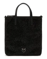 Pinko Handtasche mit Strass Schwarz