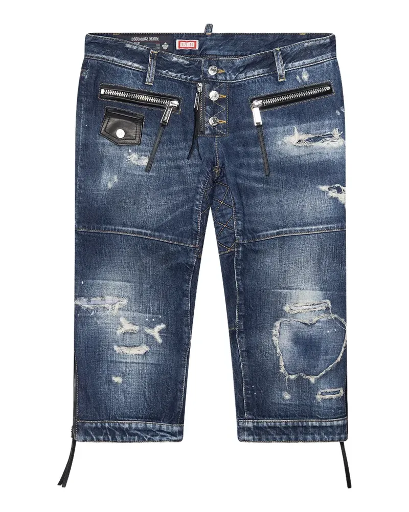 Dsquared2 distressed-effect biker jeans - Blau Blau