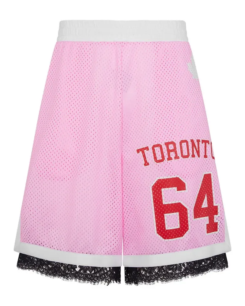 Dsquared2 perforated lace-trim shorts - Rosa Rosa