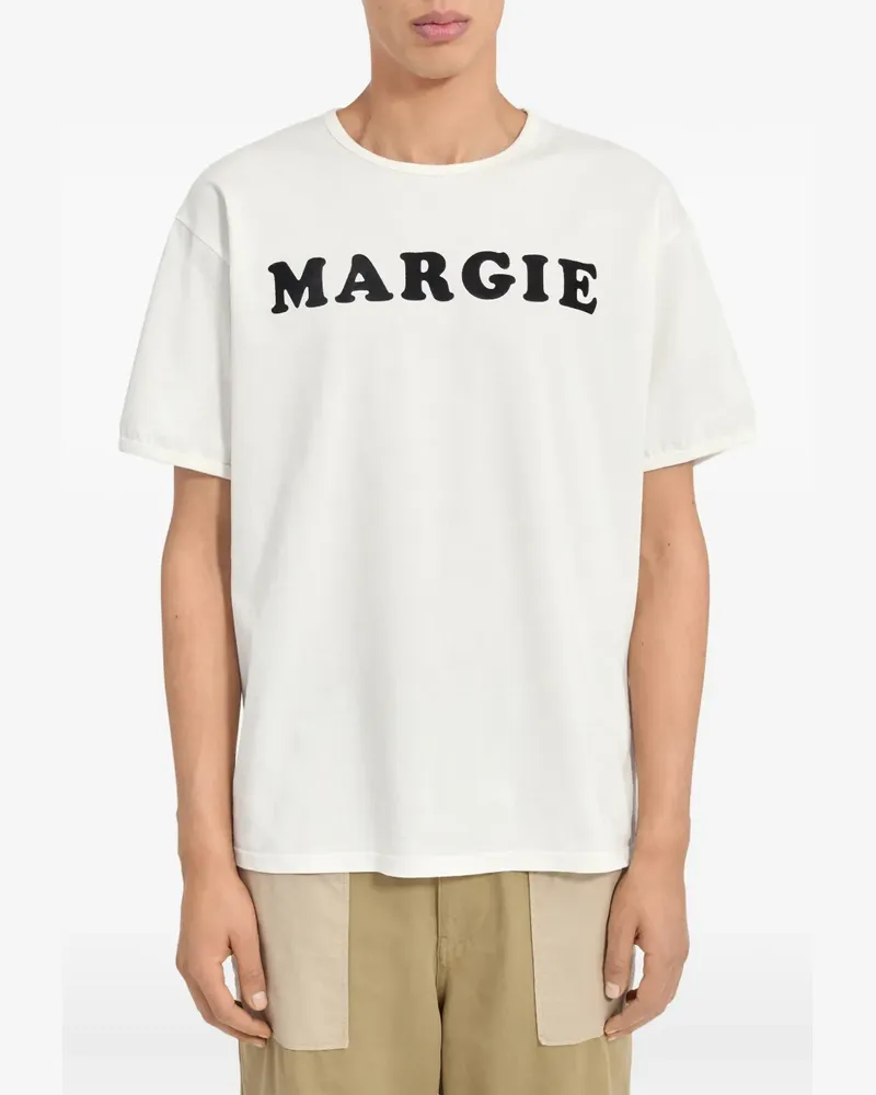 Maison Margiela T-Shirt mit grafischem Print - Weiß Weiß