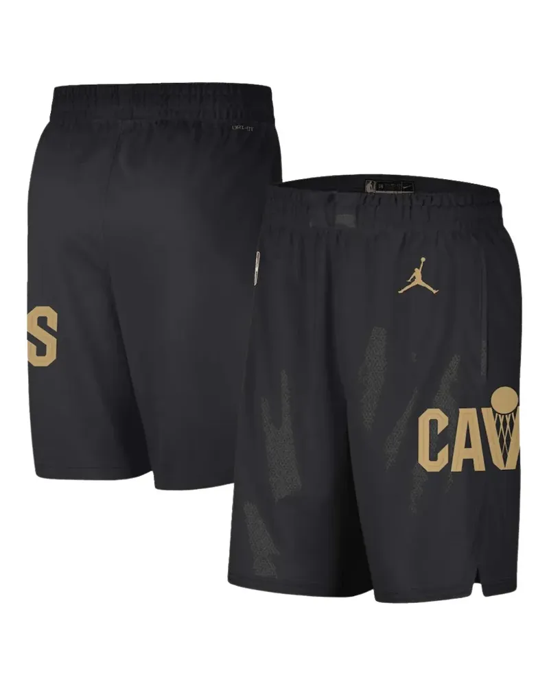 Jordan NBA Cavs logo-print shorts - Schwarz Schwarz