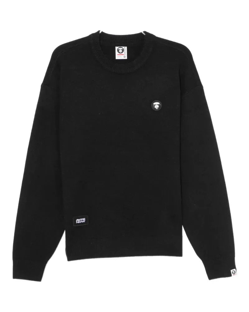 BAPE Sweatshirt mit Logo-Patch - Schwarz Schwarz