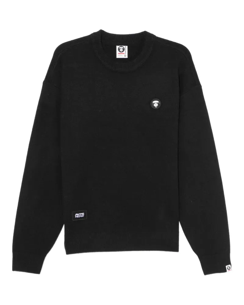BAPE Sweatshirt mit Logo-Patch - Schwarz Schwarz