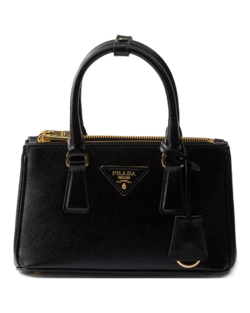 Prada Mini Galleria Handtasche - Schwarz Schwarz
