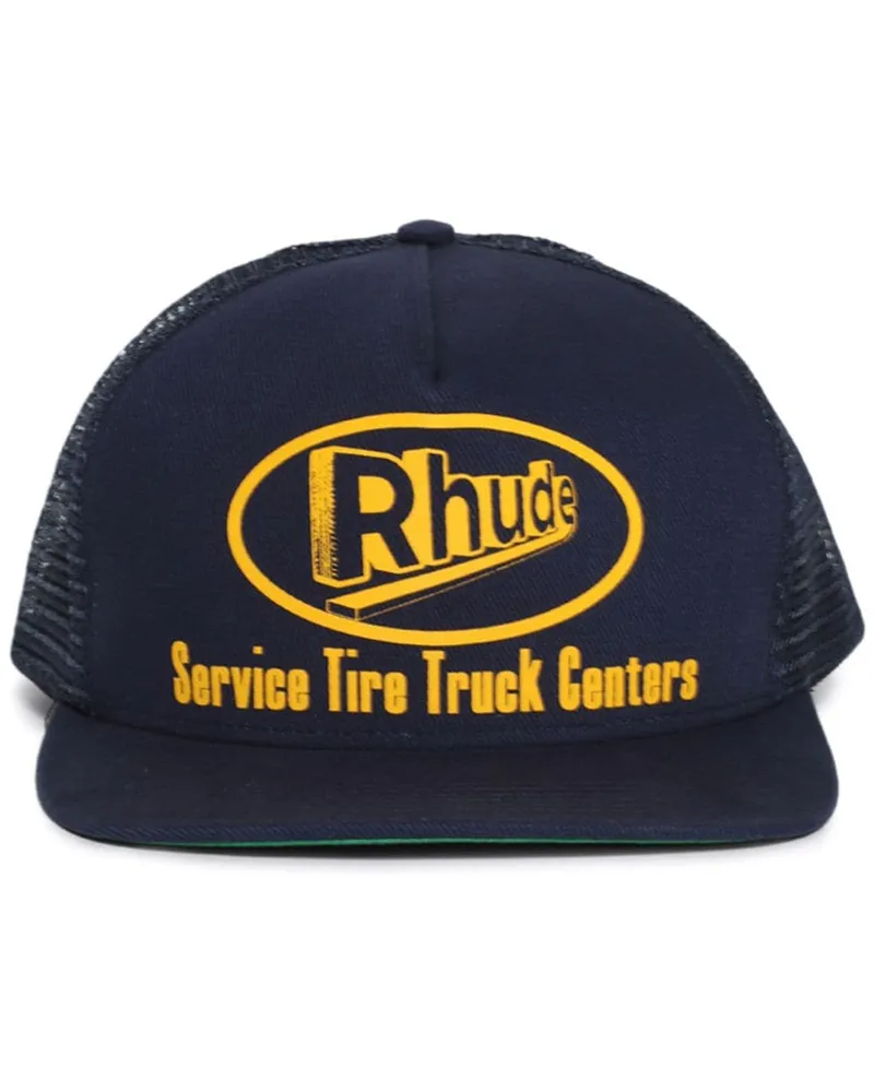 RHUDE Service Trucker Baseballkappe - Blau Blau