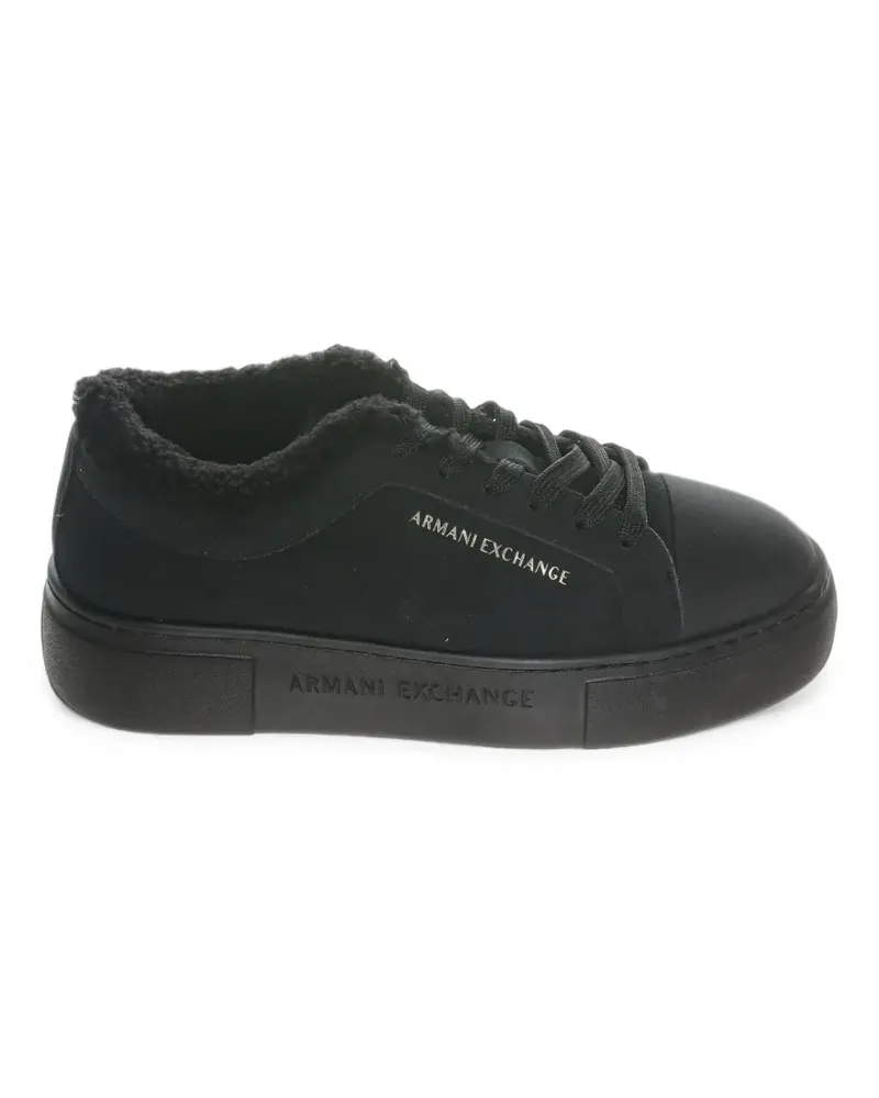Armani Exchange Sneakers mit Logo-Print - Schwarz Schwarz