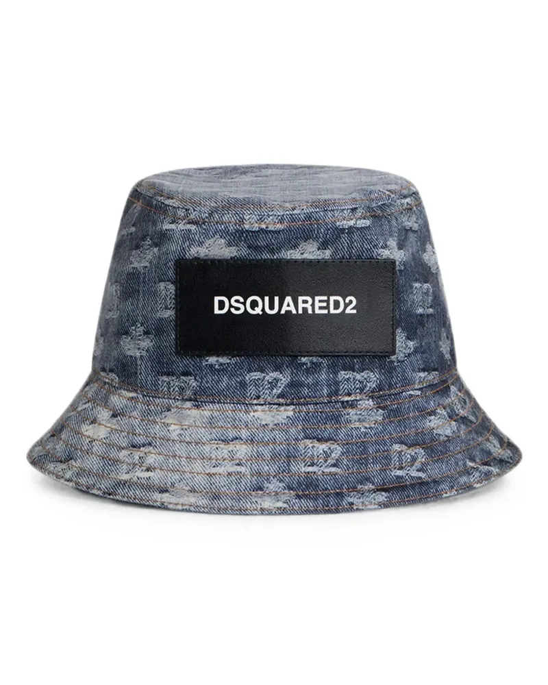 Dsquared2 D2 Fischerhut mit Monogramm - Blau Blau
