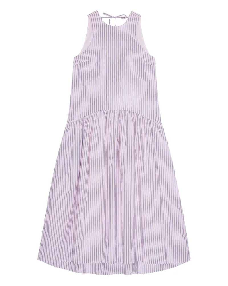 Ganni Gestreiftes Stufenkleid - Violett Violett