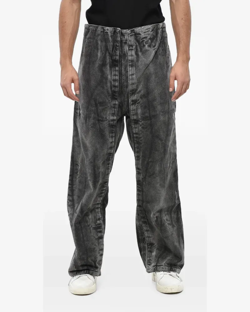 Y/PROJECT washed wide-leg trousers - Schwarz Schwarz