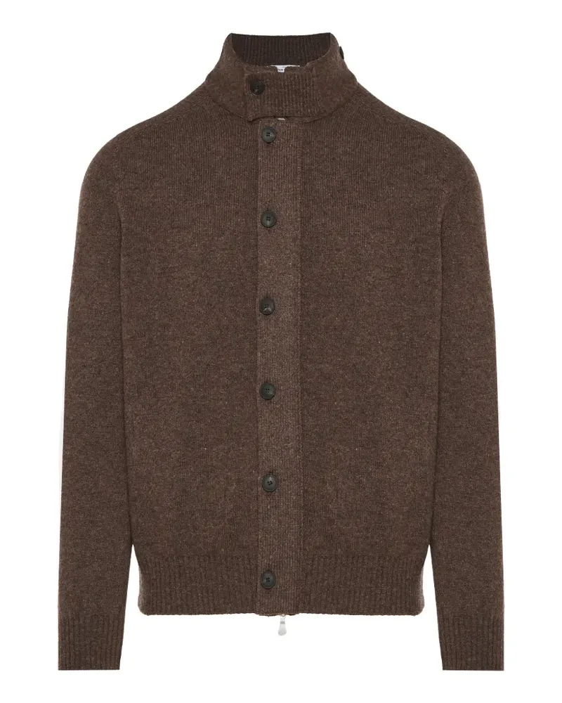 Gran Sasso button-fastening high-neck cardigan - Braun Braun
