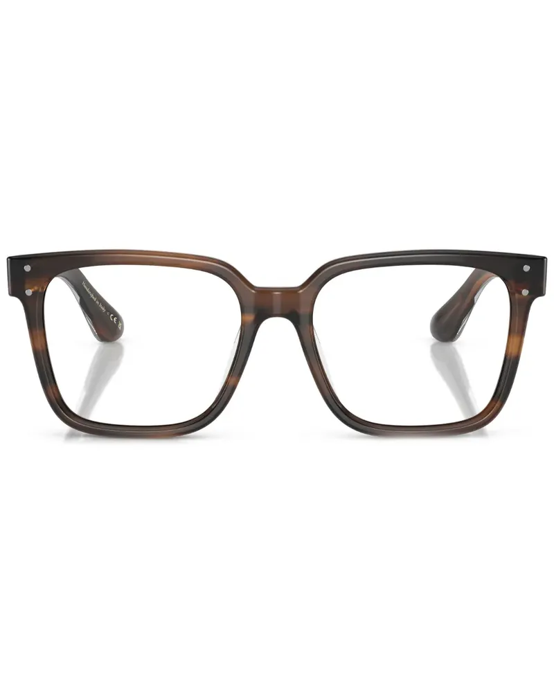 Oliver Peoples Brille mit eckigem Gestell - Braun Braun