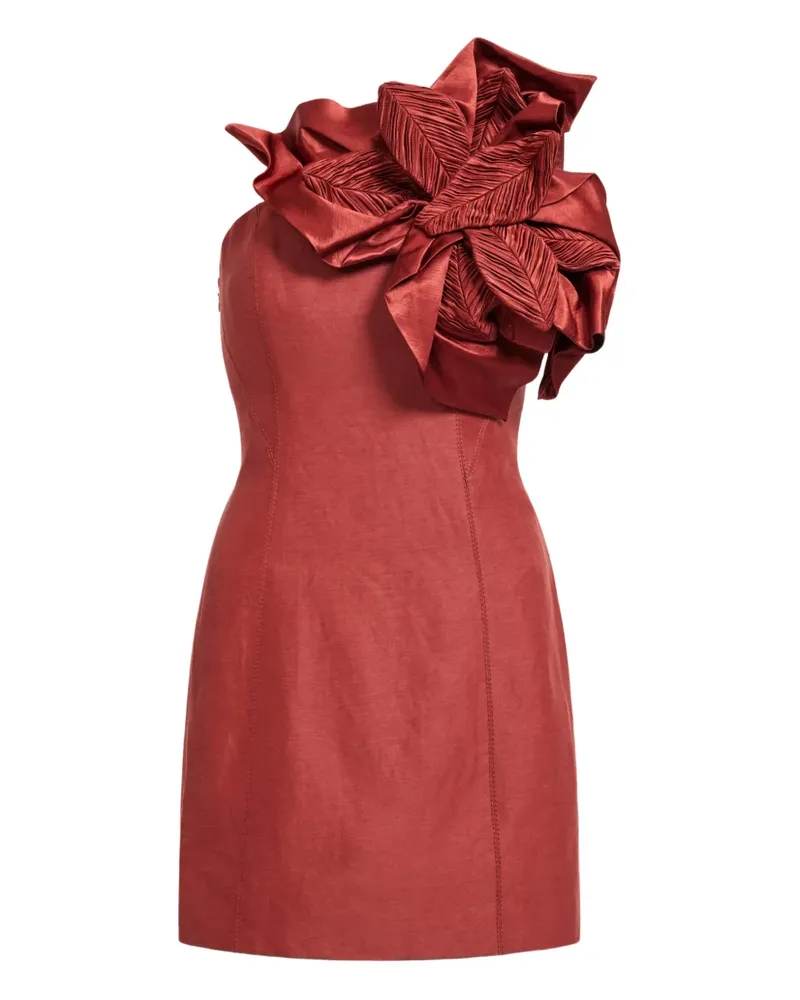 Aje. Isla Minikleid mit Blumendetail - Orange Orange