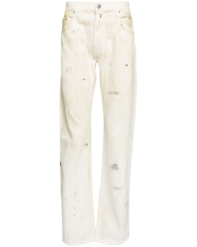 Helmut Lang Jeans mit bemalter Optik Nude