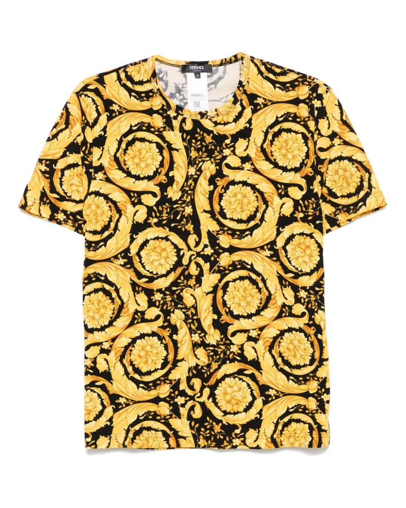 Versace T-Shirt mit Barocco-Print - Schwarz Schwarz