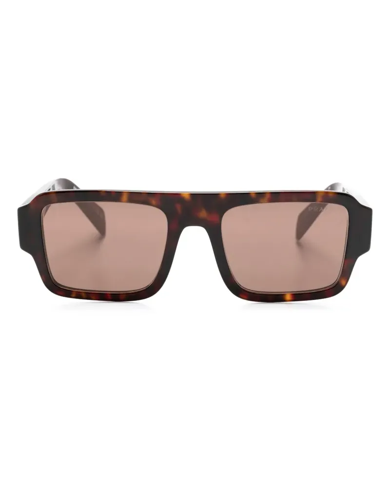 Prada Sonnenbrille mit eckigem Gestell - Braun Braun