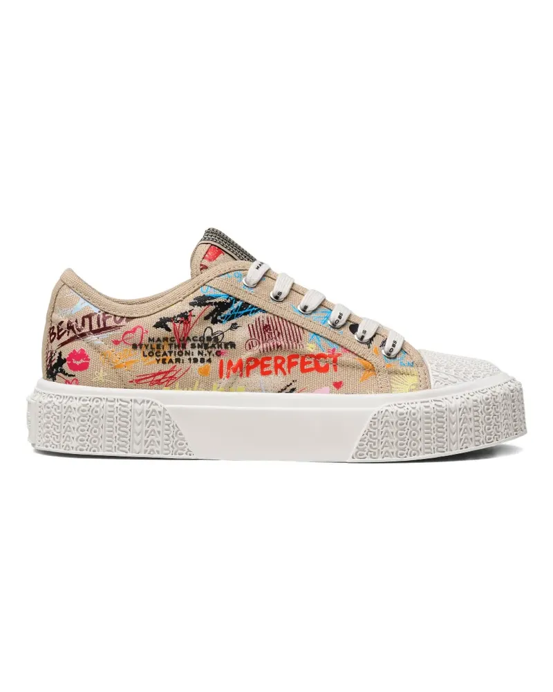 Marc Jacobs The Punk Scribble Sneakers - Nude Nude