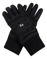 Y-3 Handschuhe mit Taschendetail Schwarz