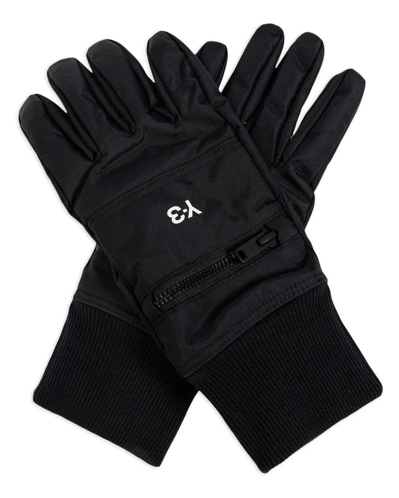 Y-3 Handschuhe mit Taschendetail - Schwarz Schwarz